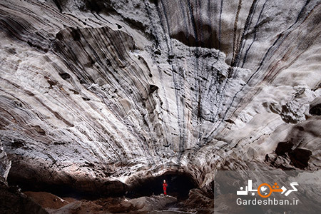 «غار نمکدان» یا «غار سه مرد برهنه» در قشم+تصاویر