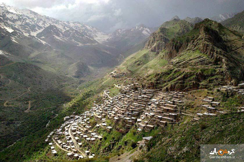 شاهکار طبیعت و معماری در روستای پلکانی اورامان+عکس