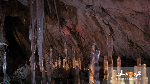غار شگفت انگیز یخ مراد در 65 کیلومتری جاده چالوس/تصاویر