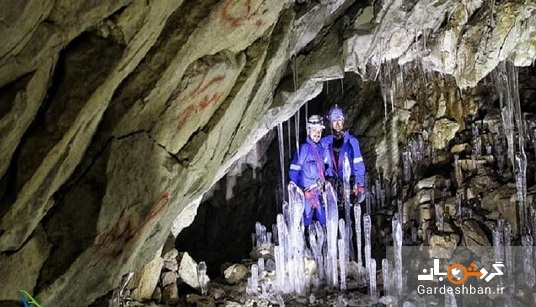 غار شگفت انگیز یخ مراد در 65 کیلومتری جاده چالوس/تصاویر