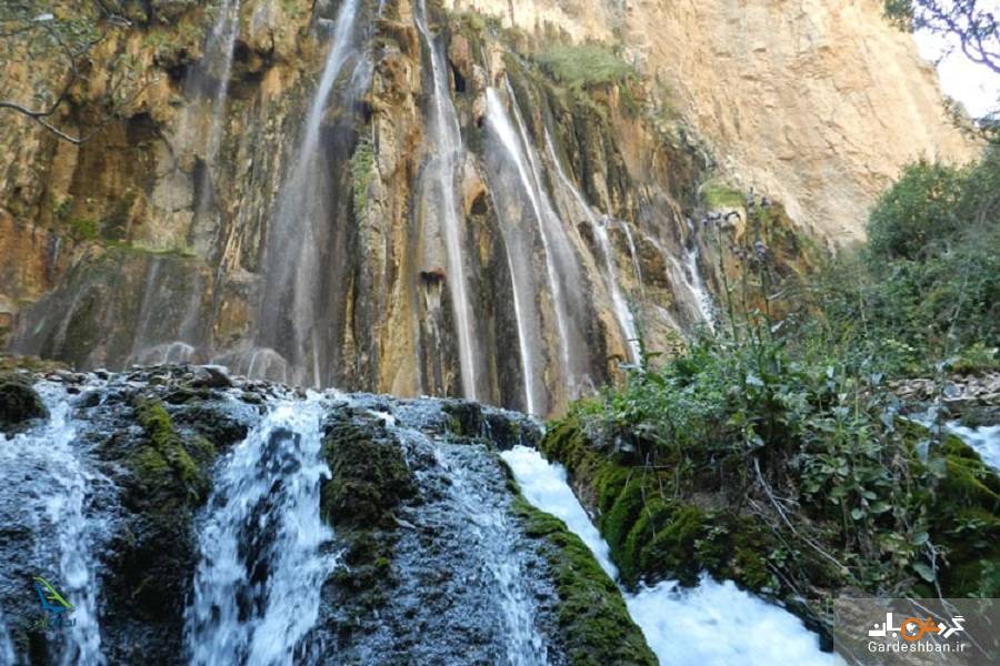 آبشار مارگون؛ بزرگترین آبشار چشمه ای دنیا در استان فارس/عکس