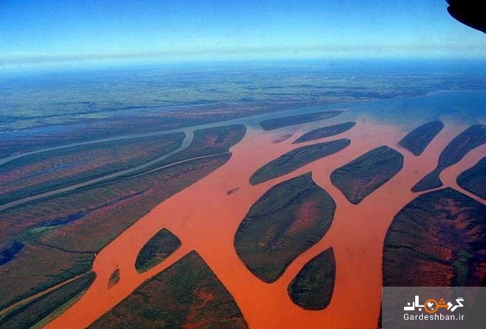 رودخانه عجیبی که قرمز رنگ است!+عکس