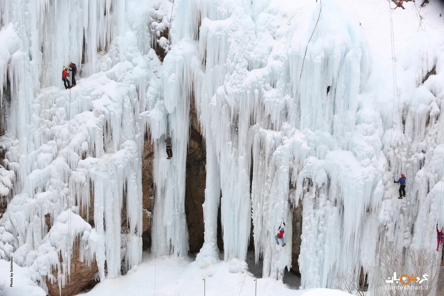 آبشار یخی هملون در میگون+تصاویر