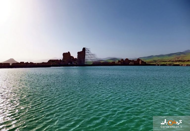 دریاچه زیبای تخت سلیمان در شهرستان تکاب/تصاویر