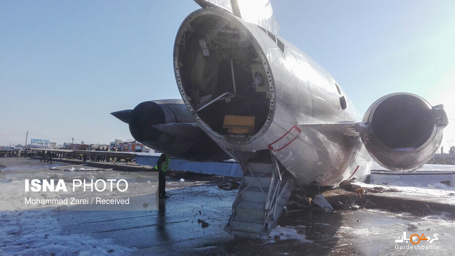 خروج هواپیمای کاسپین از باند فرودگاه ماهشهر+ جزئیات و تصاویر