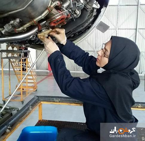 ناگفته‌های تنها بانوی مکانیک هواپیما در ایران/ از حرف زدن با هواپیماها تا راز موفقیت در این حرفه + تصاویر