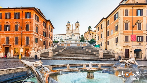 پله های اسپانیایی از جاذبه های تاریخی رم+عکس