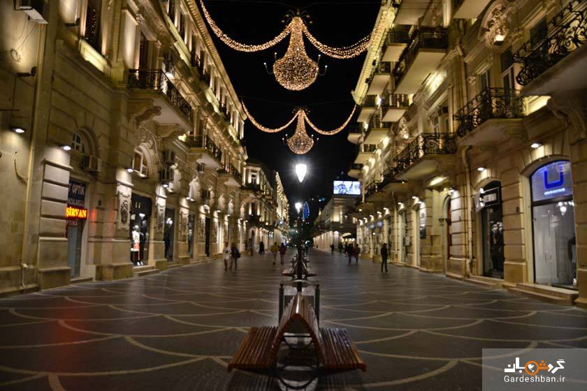 خیابان نظامی باکو از مناطق بسیار مشهور پایتخت آذربایجان/عکس