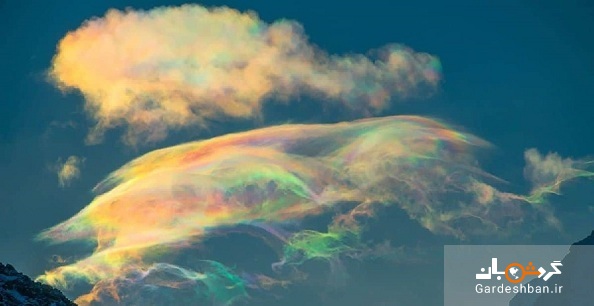 ابرهای رنگین کمانی؛ پدیده ای عجیب بر فراز قله بلند سیبری/عکس