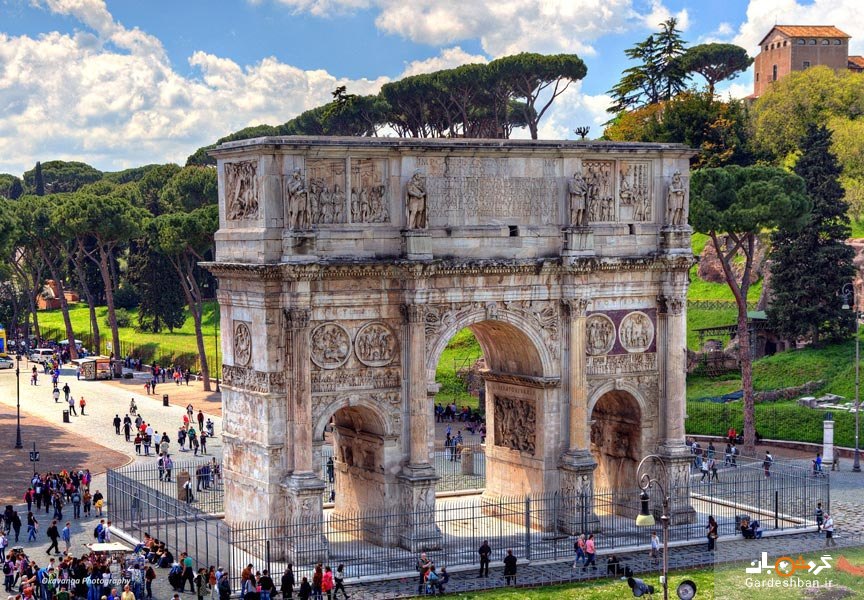 کولوسئوم و طاق کنستانتین در رم/عکس