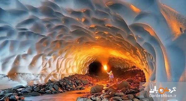 تونل برفی از آثار طبیعی شهرستان ازنا/عکس