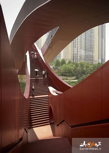 عجیب‌ترین پل پیاده‌روی/ گره‌زدن سنتی چینی‌ها در معماری یک سازه تماشایی + تصاویر