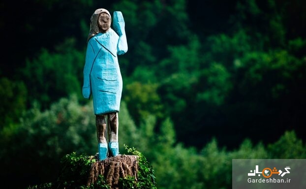عکس/ ساخت مجسمه‌ای عجیب از همسر ترامپ