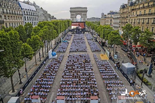 شانزلیزه سینمای روباز شد/عکسی از مشهورترین خیابان پاریس