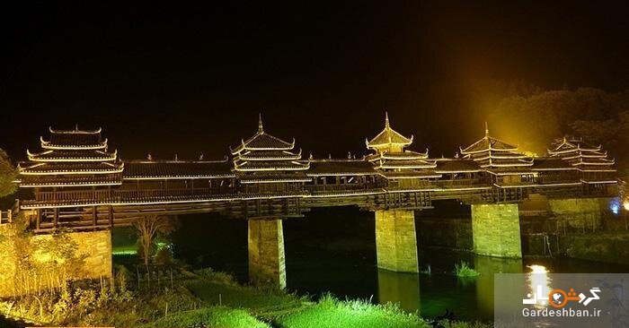 طولانی‌ترین پل چوبی بدون میخ در چین/تصاویر