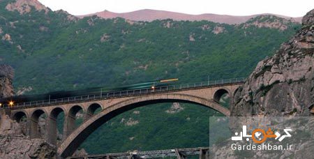 پل ورسک یکی از بزرگ‌ترین پل‌های راه‌آهن ایران/تصاویر