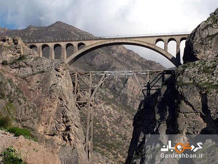 پل ورسک یکی از بزرگ‌ترین پل‌های راه‌آهن ایران/تصاویر