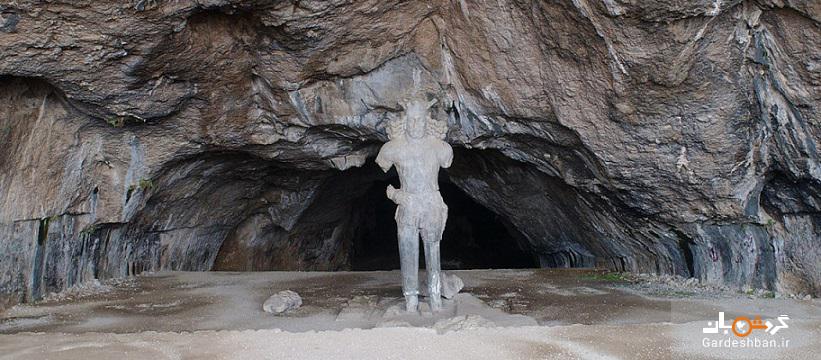 تندیس ۷ متری غار شاپور؛ شاهکار هنرمندان دوره ساسانی + تصاویر