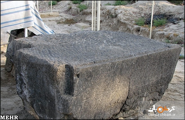کاخ سنگ سیاه بقایای کاخ‌های سه گانه هخامنشیان در برازجان/تصاویر