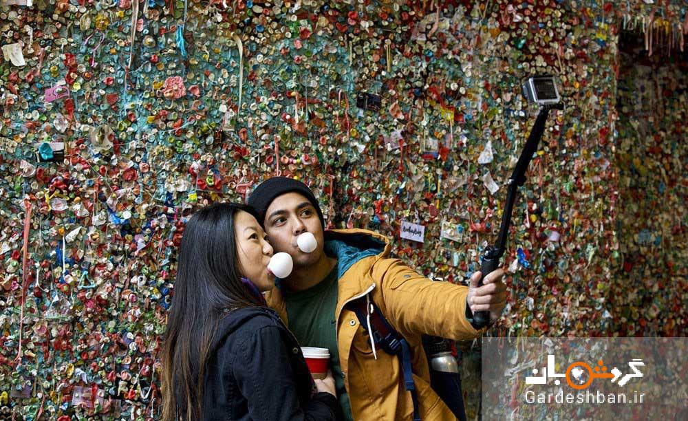 «دیوار آدامس»؛ جاذبه گردشگری عجیب در سیاتل + تصاویر