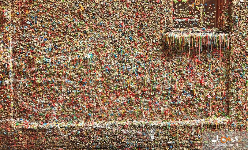 «دیوار آدامس»؛ جاذبه گردشگری عجیب در سیاتل + تصاویر