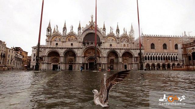شهر قایقی ایتالیا غرق در آب شد