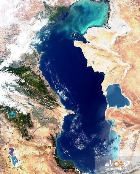 تصویر دیدنی دریای خزر و دریاچه ارومیه از نگاه ماهواره سنتیل _۳