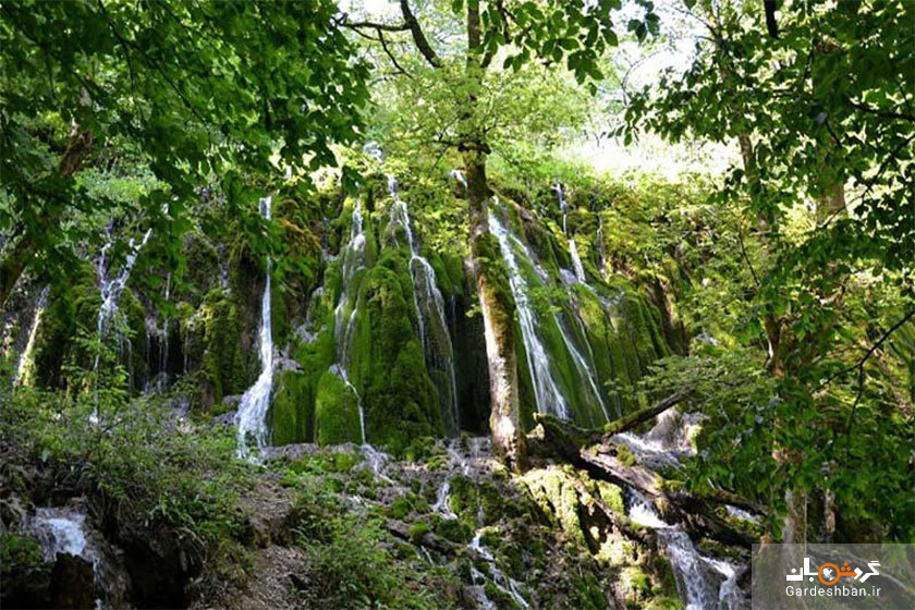 آبشار اوبن در استان مازندران و در مرز سمنان/تصاویر