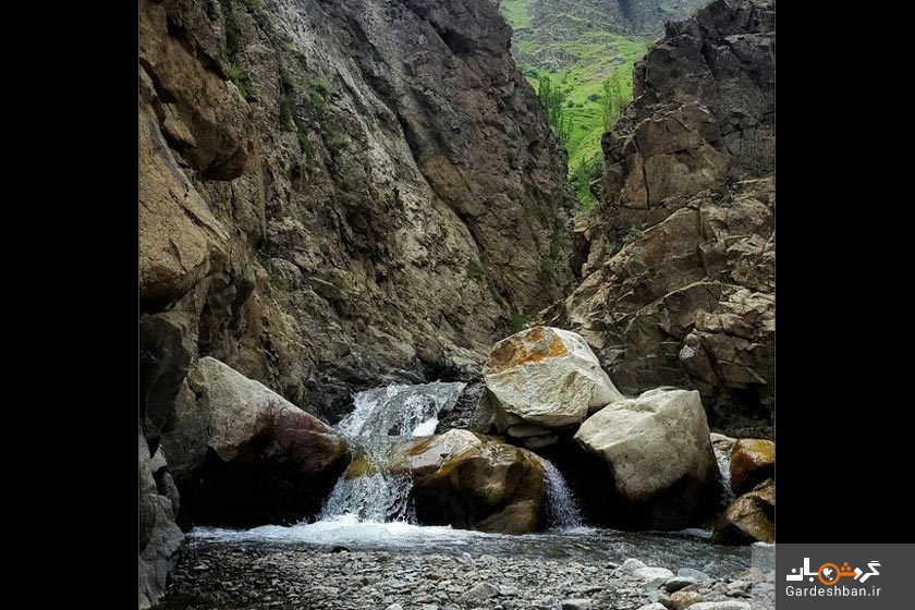 بازدید از آبشار عیش‌آباد در کوهستان های مرتفع مرند/عکس