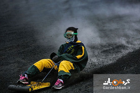 اسکی روی آتشفشان فعال سرو نگرو در نیکاراگوئه