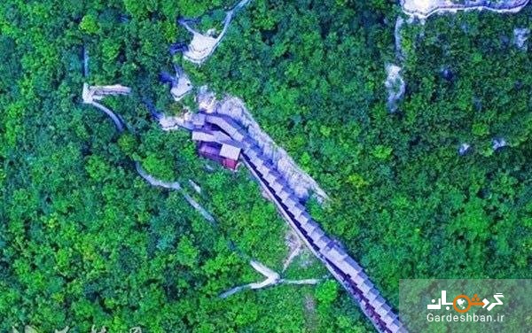 طولانی ترین پله برقی جهان در منطقه گردشگری ویژه چین/عکس