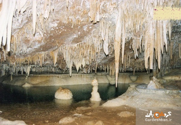غار قوری قلعه کرمانشاه؛ طولانی‌ترین غار آبی ایران/عکس