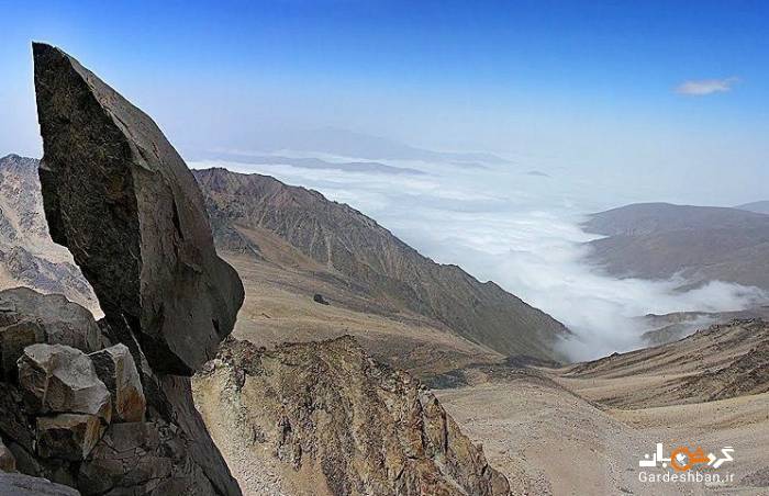 سنگ سماور از عجیب ترین صخره های ایران در علم کوه مازندران/عکس