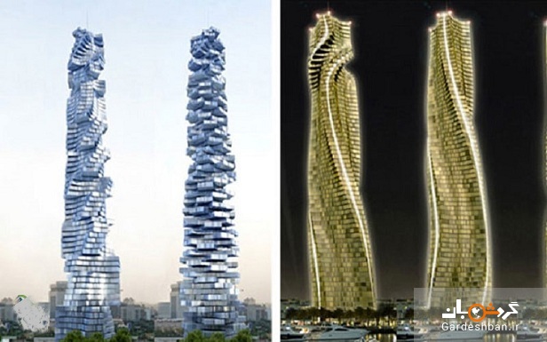 برج چرخان از جاذبه های متفاوت دبی+تصاویر