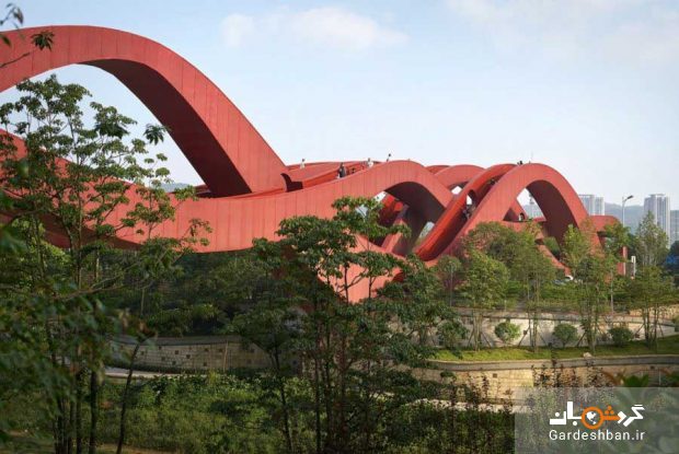 پل گره شانس با طراحی عجیب در چین/عکس
