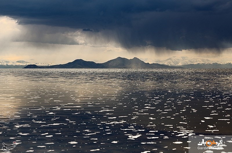 دریاچه ارومیه در روزهای بارانی+ تصاویر