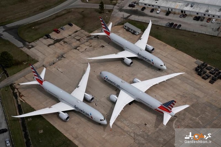 عکس/ هواپیما‌های پارک شده امریکن ایرلاینز در فرودگاه اوکلاهاما
