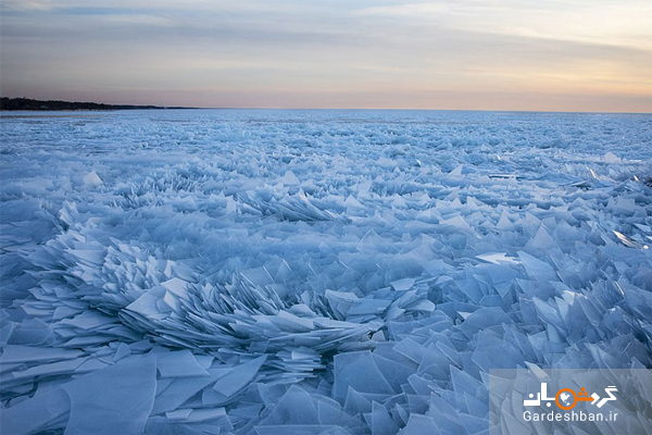 منظره عجیب و دیدنی دریاچه میشیگان در زمستان/عکس