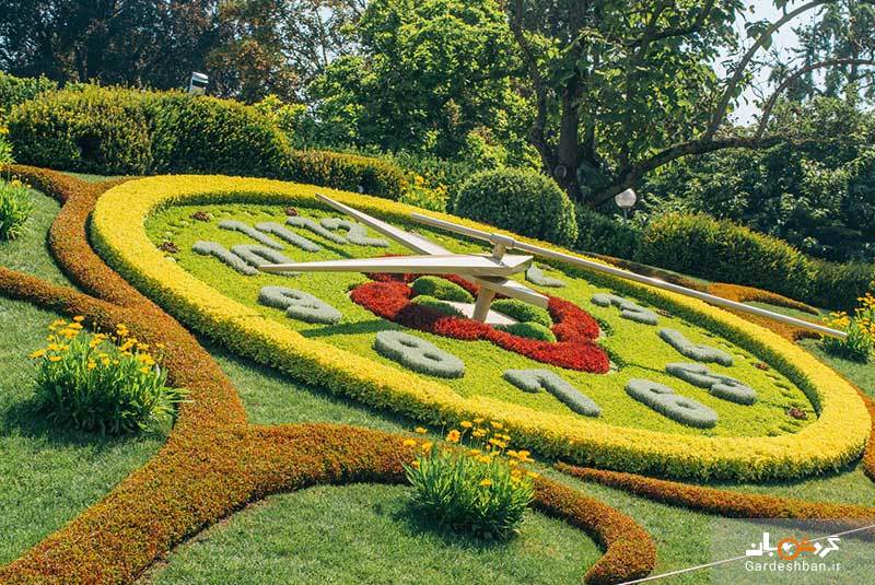 باغ انگلیسی و ساعت گل در ژنو/عکس