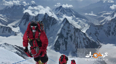 k2 دومین قله بلند دنیا بین مرز پاکستان و چین/عکس