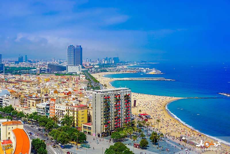 جاذبه گردشگری بی نظیر ساحل بارسلونا و بندر المپیک/عکس