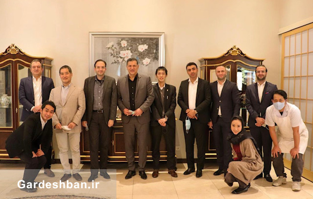 دیدار تجاری-ورزشی علی دایی و سفیر ژاپن در تهران + تصاویر