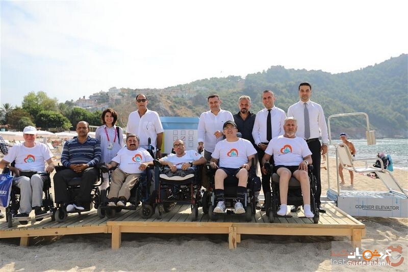 افتتاح آسانسور دریایی برای معلولین در سواحل آلانیا ترکیه +تصاویر