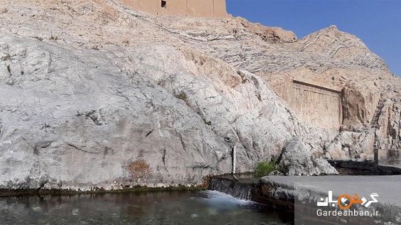 سنگ‌نگاره فتحعلی‌شاه در چشمه علی شهر ری/عکس