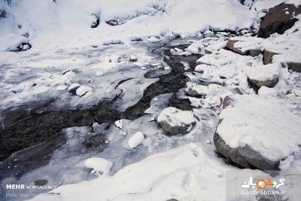 یخ زدن آبشار گنجنامه همدان+ عکس