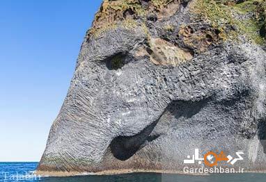 صخره ای زیبا و شگفت انگیز به شکل فیل در ایسلند+ عکس