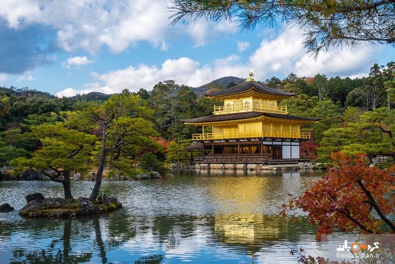 کینکاکوجی یا معبد طلایی کیوتو از جاذبه‌های گردشگری مهم  ژاپن/عکس