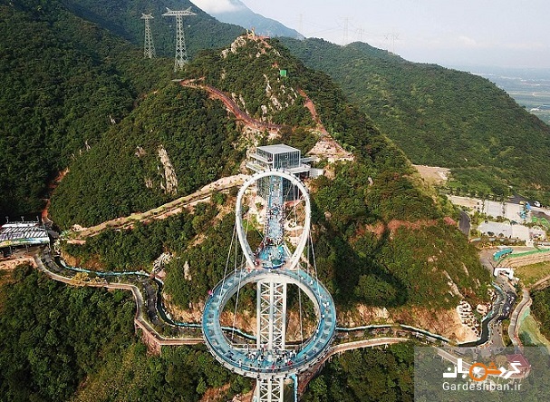 تصاویری هیجان انگیز از بزرگ ترین راکت تنیس آسمانی در چین/ از راهروی آسمان گذرکنید!