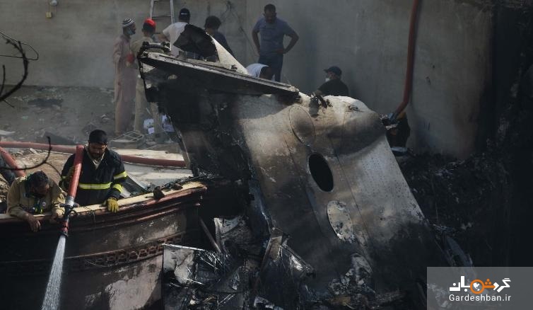نخستین تصاویر از محل حادثه هواپیما پاکستانی