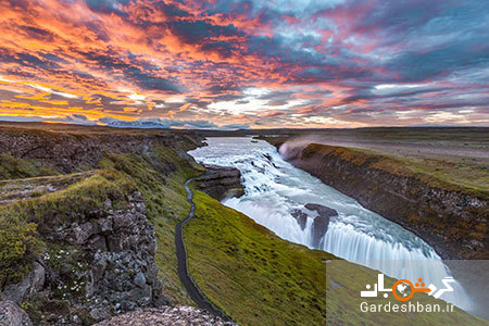 آبشار گولفوس؛آبشاری منحصربفرد در ایسلند/عکس